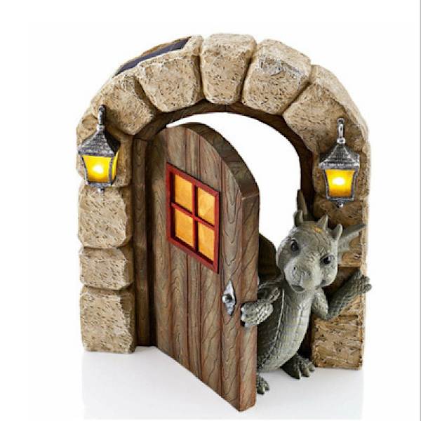 Vacker innergård drakskulptur, drakstaty i harts, heminredning