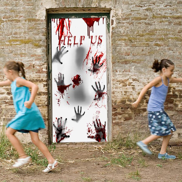 60*30\" Stor Halloween Vindusdørdeksel for Spøkelseshus Hallow