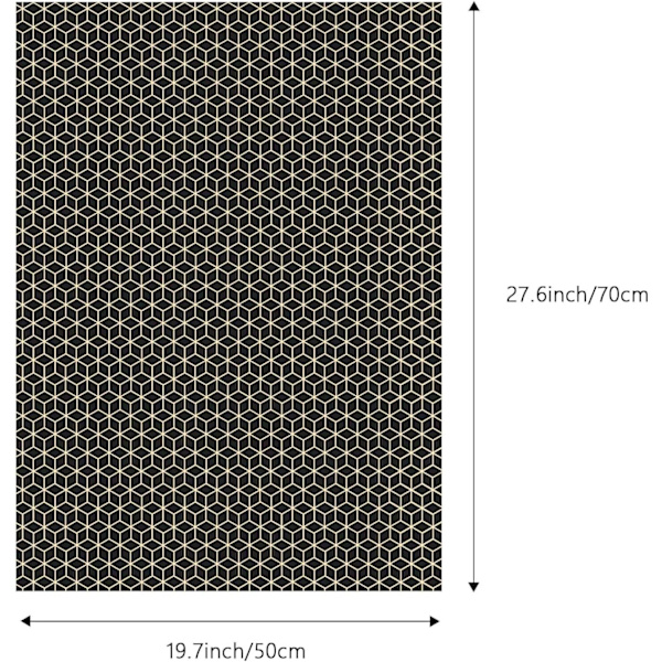 Presentpapper, Set med 3 geometriska mönster Guld Presentpapper