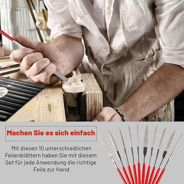 10-pack diamantfilar för 3D-skrivare 3 mm x 140 mm. Nålfils