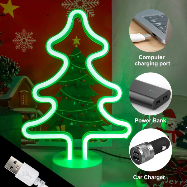 Juletrær Neonlys LED Neonlys Juledekorasjon USB