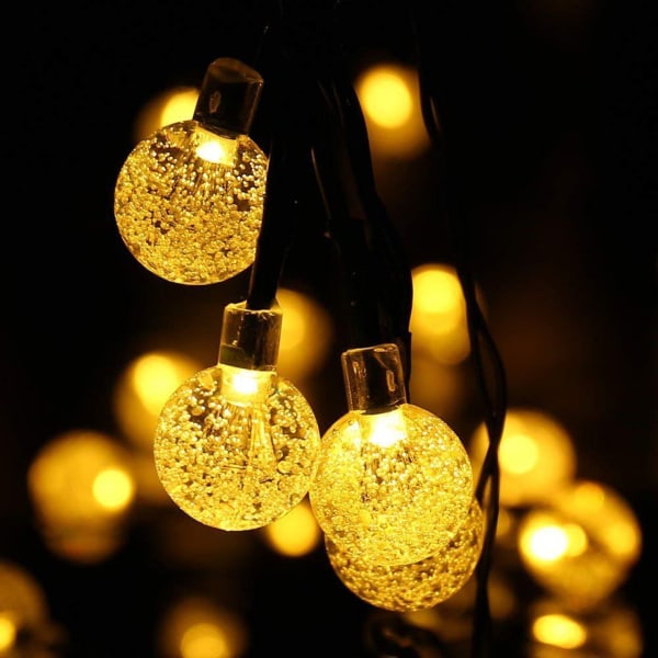 Solcellslingor, ljusslingor 50 LED kristallkulor IP65 Vatten