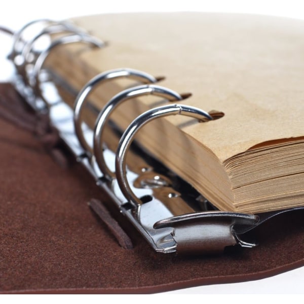 Notebook Læder Journal, Genopfyldelig Genopfyldelig Spiral Notebook C