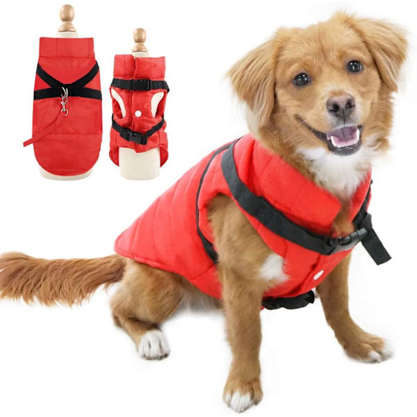 Talvitakit koirille Vedenpitävä lämmin valjaiden reiällä, Puppy Ja