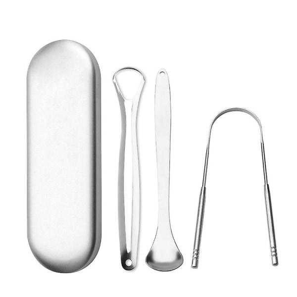 Tongue Cleaner Scraper Set,medical Grade Stainless Steel Tongue S