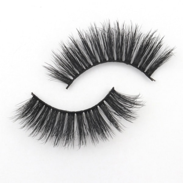 5 par falske øyevipper - 6D faux mink - G208 Svart