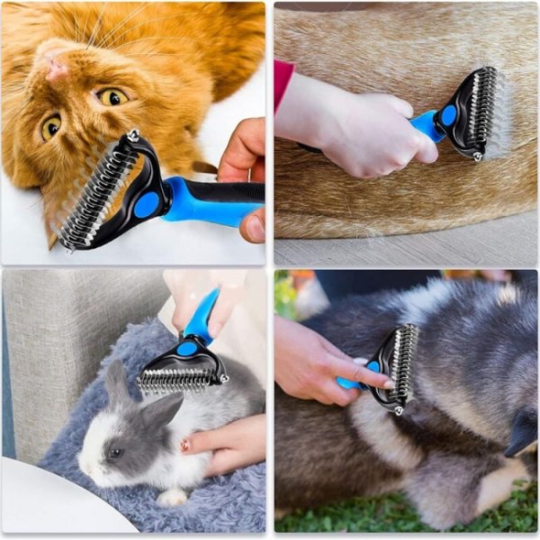 Bleu+Rose Brosse Chien Brosse Chat, Peigne Déméloir Chien Profess