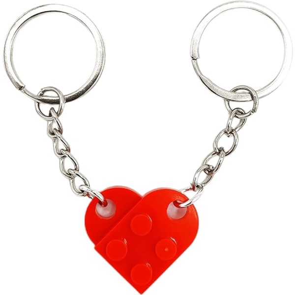 (röd) Heart Keychain – Alla hjärtans dag presentidéer för män och kvinnor