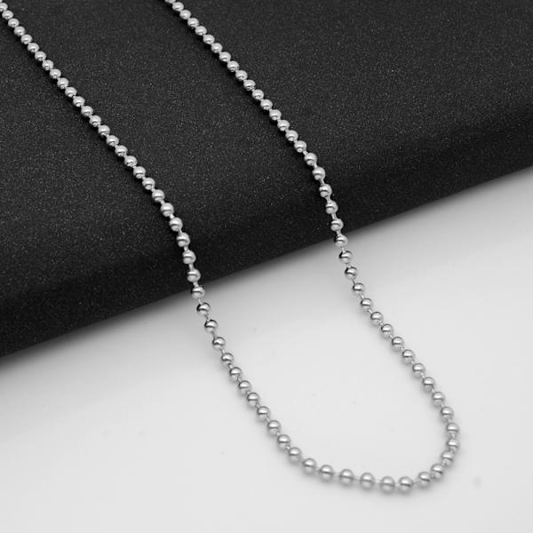 Kirurgisk rostfritt stål kulkedja, 2,4 mm, 1 silver