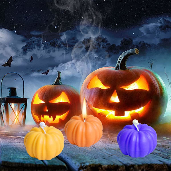 6 Hulrums Halloween Græskar Lys Støbeforme Silikone Chokolade Fonda
