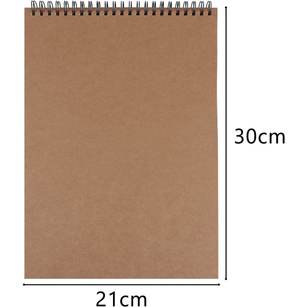 A4-luonnoskirja, piirustusvihko, 60 sivua/30 arkkia, 160 gsm, Dr