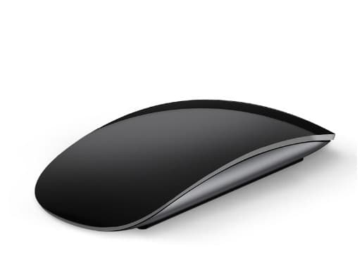 Svart, trådlös Bluetooth-pekmus för Mac/iPad, 1600 DPI Rech