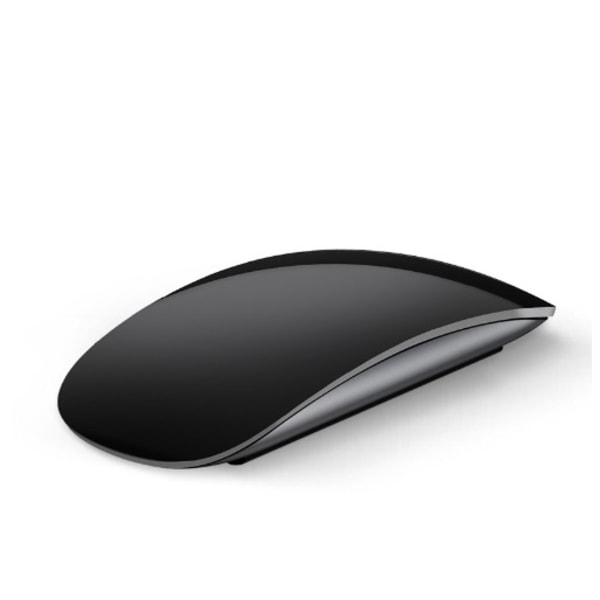 Svart, trådlös Bluetooth Touch Mouse för Mac/iPad, 1600 DPI Rech
