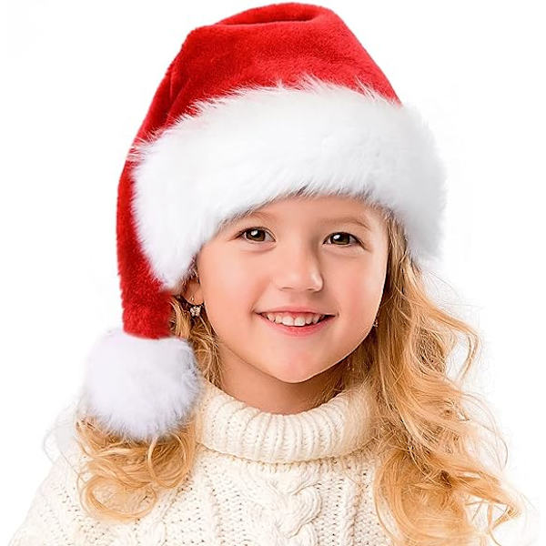 Jultomteluva Julhatt för Barn Pojkar Flickor, Unisex Barn Mjuk