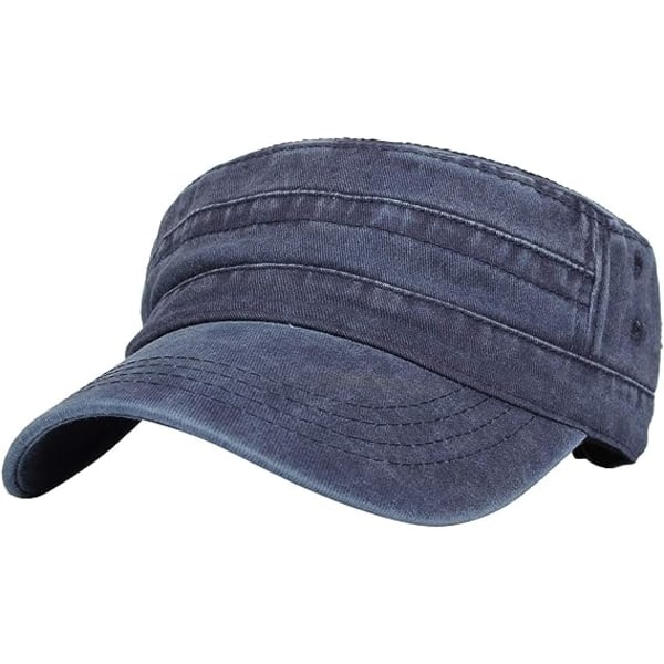 Vintage militær caps for menn - Army caps med visir i bomull - Cadet caps W