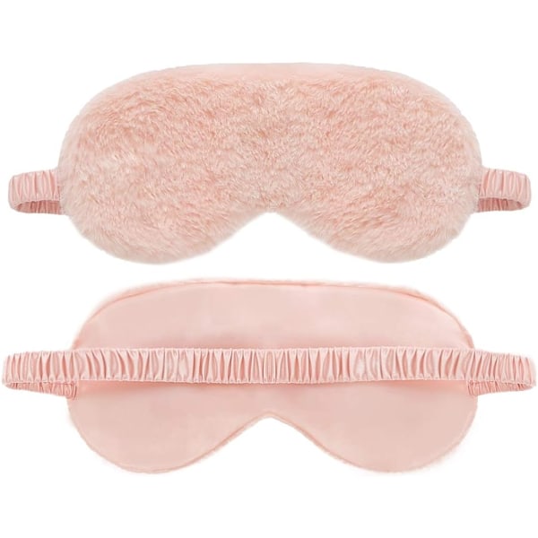 Kanin sovmask plysch sovmask silke blackout ögonmask för