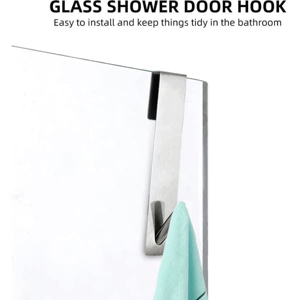 2 stk. glas brusebadsdør krog - ikke-boring rustfrit stål ikke-s