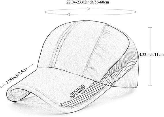 Unisex sommer løbehat hurtig tørrende mesh udendørs solhat striber