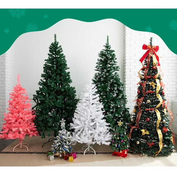 45 cm vit konstgjord gran, högkvalitativ kanadensisk vit julgran
