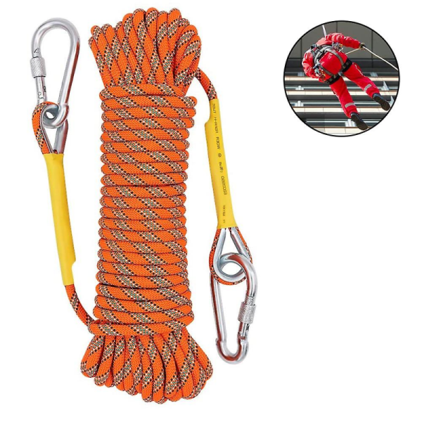 (10m) Orange Static Rock Climbing Rope Accessories Rope Equipment