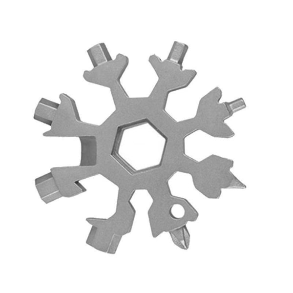 Vit snöflinge skiftnyckel verktyg, multifunktionell snöflinge skiftnyckel EDC