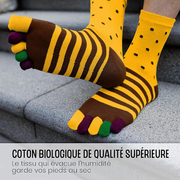 Herr 5-Finger strumpor Split Toe strumpor, Sport Herr Toe Sock Five