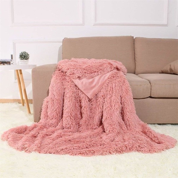 Rutete fleeceteppe Super Soft Faux Fur Look Mikrofiber Rutete Så