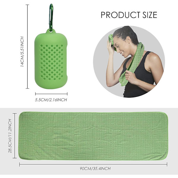 Køle håndklæder, [2 pak] Yoga håndklæde Is håndklæde Mikrofiber håndklæde til