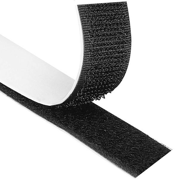 Svart självhäftande tejp 8 meter 20 mm, självhäftande grepptejp, självhäftande