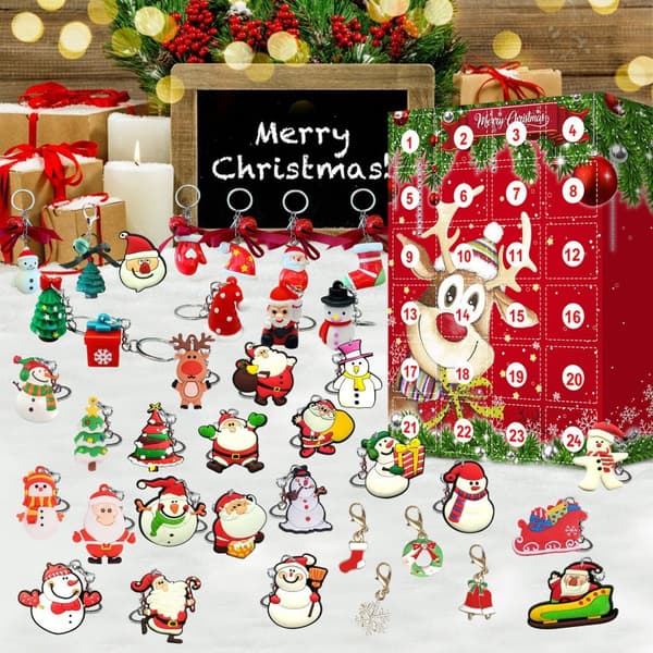 Jul Nedräkning 24 Dagar Adventskalender 24 Dagar Överraskning Blin