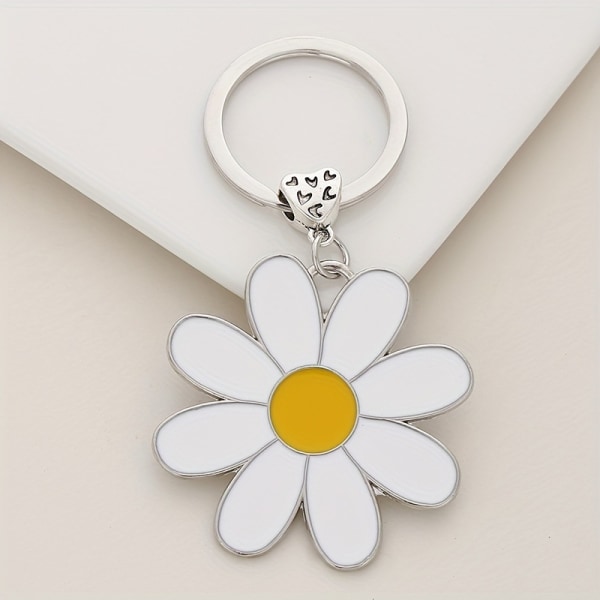 1 stk. nøglering med blomster, nøgleringe, søde nøgleringe