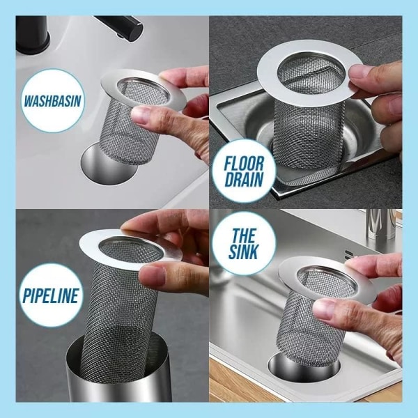2 stk. 5,5 * 8 cm multifunktionelt gulvafløb i rustfrit stål