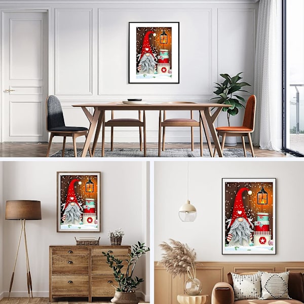 Julklapp Diamantmålning Kits Jultomten för Vuxna, 5D DIY Ful