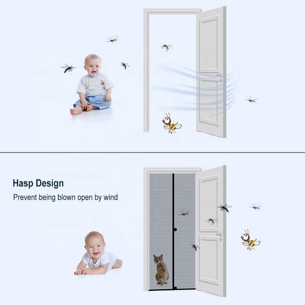 (90 X 210 Cm)Vp Magnet Fly Screen Door, Insect Screen Balcony Doo