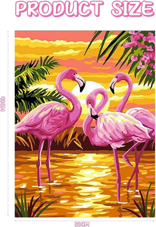 Diamantmaleri DIY 5D Fuld Drill Diamantkunst Flamingo Mønster D