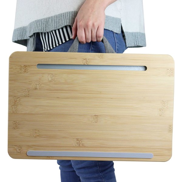 Bærbar computerbakke med pude, bærbar computer knæpude, tablet computer seng, B