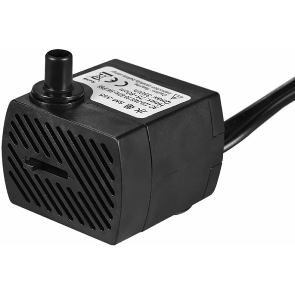 350L/H 5W Nedsænkelig Vandpumpe med 4 Ultra Stille LED-lys til