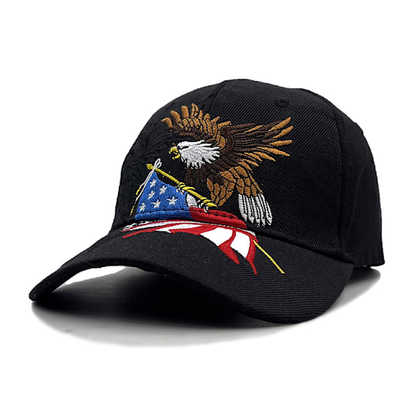 Kreativ Baseballkeps Örn och USA Nation Flag Hat Wild Sun Shad