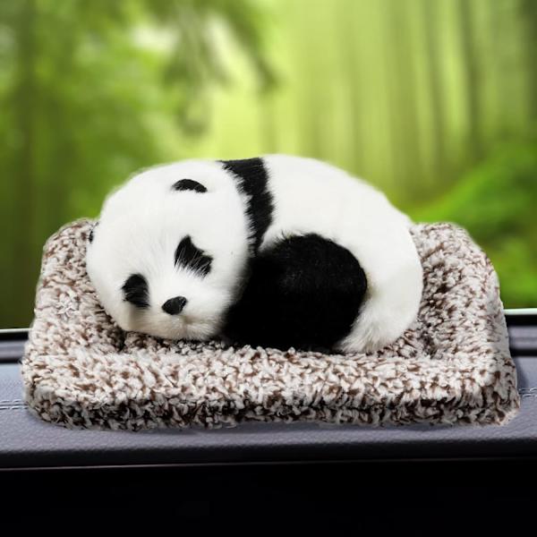 Grå bambukol luftrenande påsar, sovande panda bilprydnad