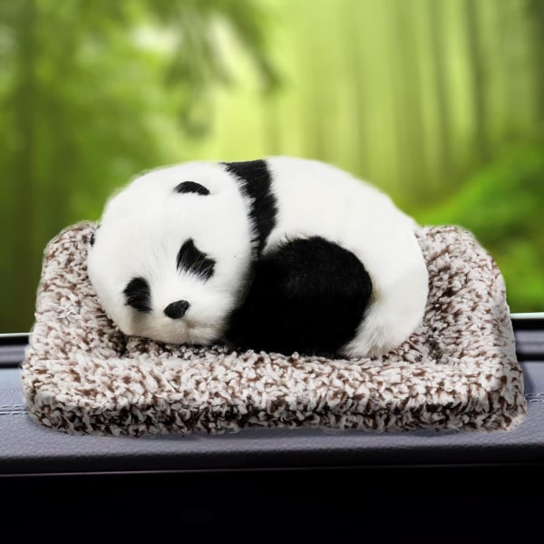 Harmaa bambuhiili-ilmanpuhdistuspussi, Sleeping Panda -auton koriste