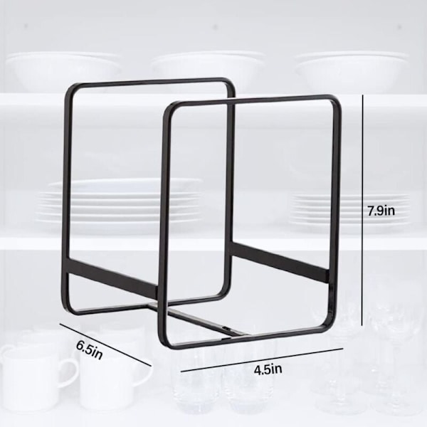Svart(L) 2-pack Multifunktionell Dish Drainer Metall Tallrikshållare Lock