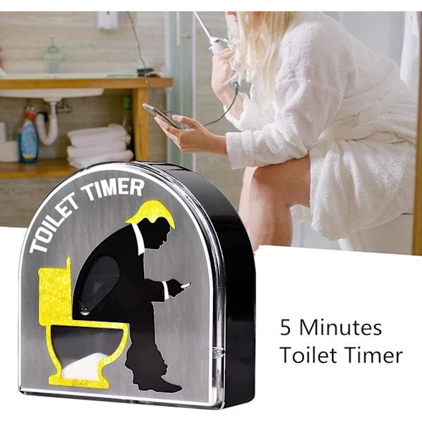 5 minuters toalett-t sandtimer, sandklocka med rolig prin