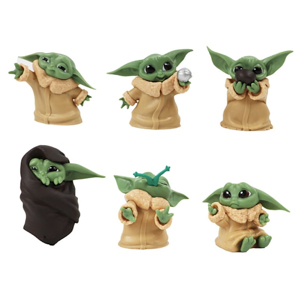 5-pack Baby Yoda-gåvor, 2,2 tum Baby Yoda-docka, Baby Yoda-leksaker f