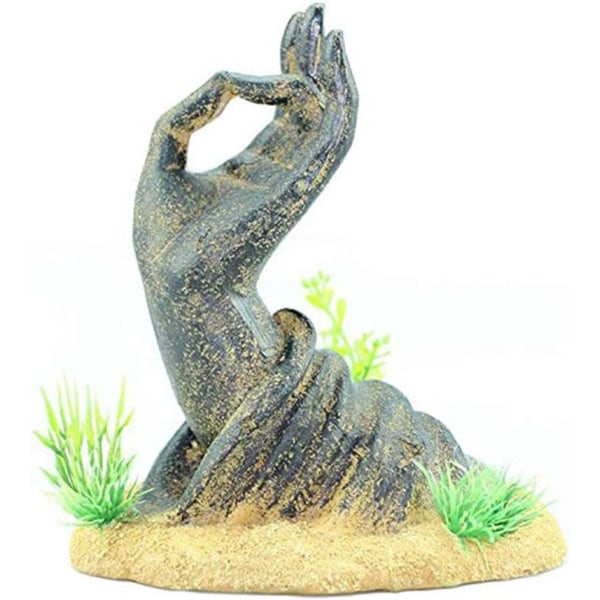 Guanyin Jade Hånddekorasjon Fisk og Reker Håndformet Gjemmested