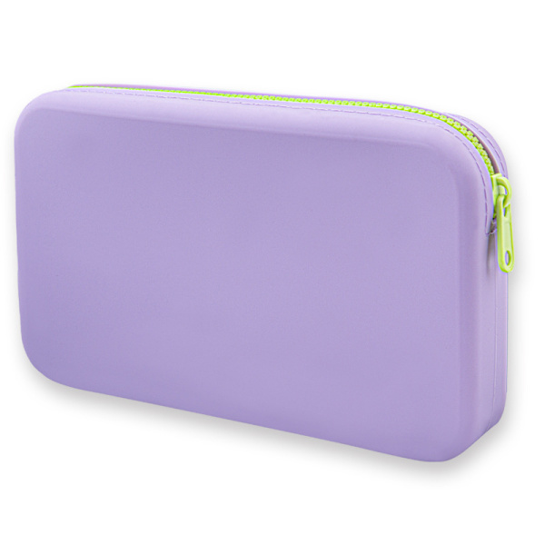 Violetti, 200 * 120 * 30mm pieni neliömäinen silikonipussi kosmetiikkaan