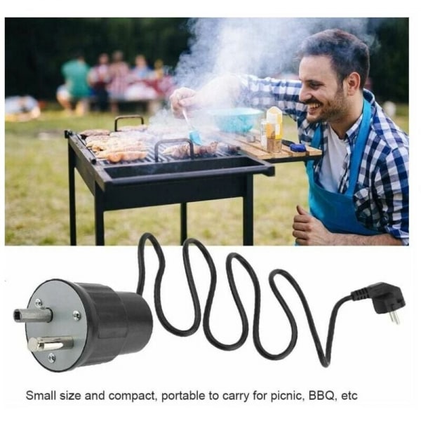 2 Stik, Elektrisk Motor til BBQ Rotisserie Aluminium BBQ Rotisse