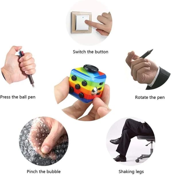 Regnbue Dekompression Legetøj, Anti-Stress Legetøj Stress Cube til Børn