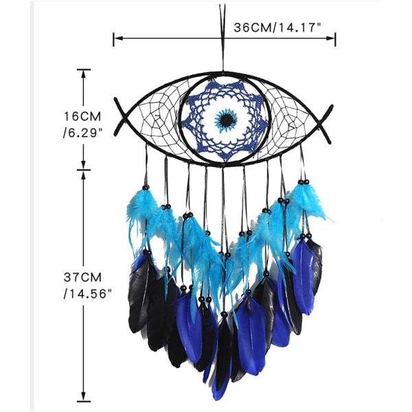 1 stk. Devil Eye Tapestry Dream Catcher Tapestry Boho Håndlaget Macra