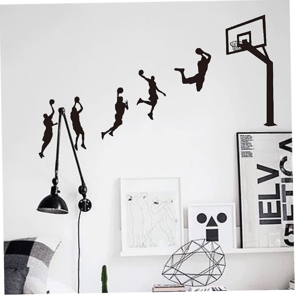 Basketballspiller Wall Sticker Selvklæbende Sports Wall Sticker