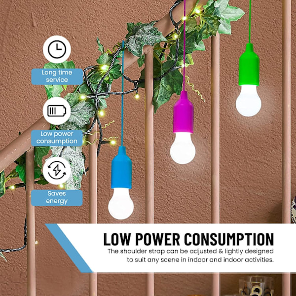 LED-slingljus 4-pack - Batteridriven LED-nattlampa